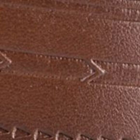 SUN STONE Mens Brown Pebbled Embossed Faux Leather Casual Belt S - Picture 3 of 3